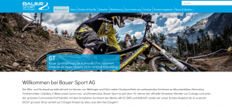 Webseite Bauer Sport AG - Commento GmbH